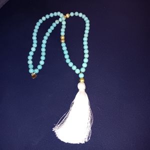 Love's Affect Tassle Turquoise Gemstone Necklace